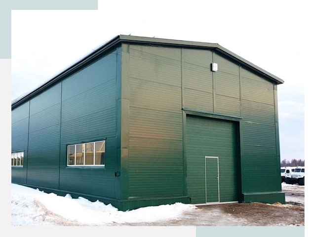 Двускатные ангары в Нижнекамске