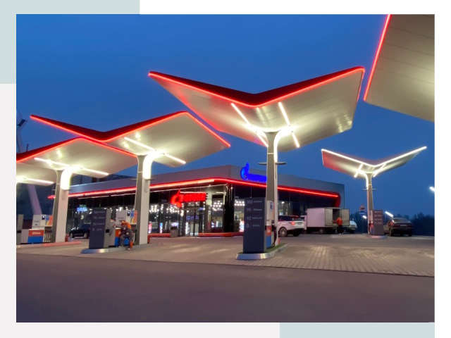 Навесы для АЗС в Нижнекамске